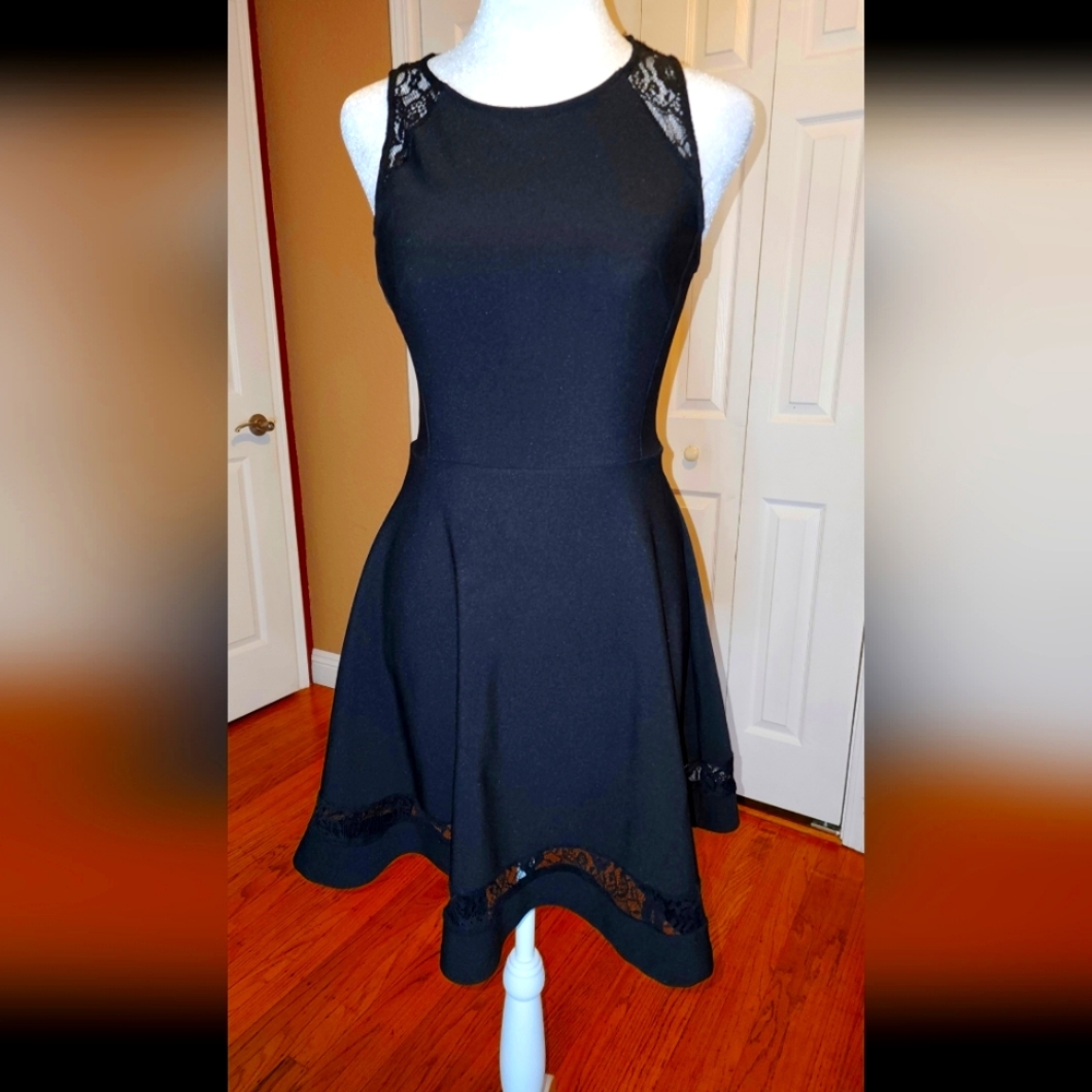 Black dress with lace